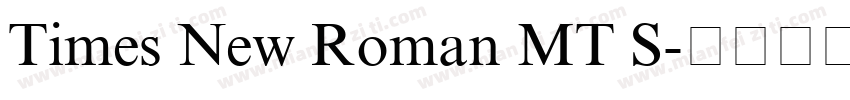 Times New Roman MT S字体转换